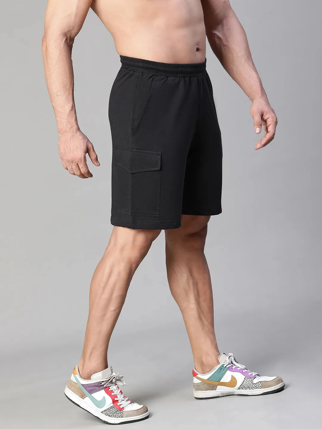 Cargo Shorts Black Athlisis Sports