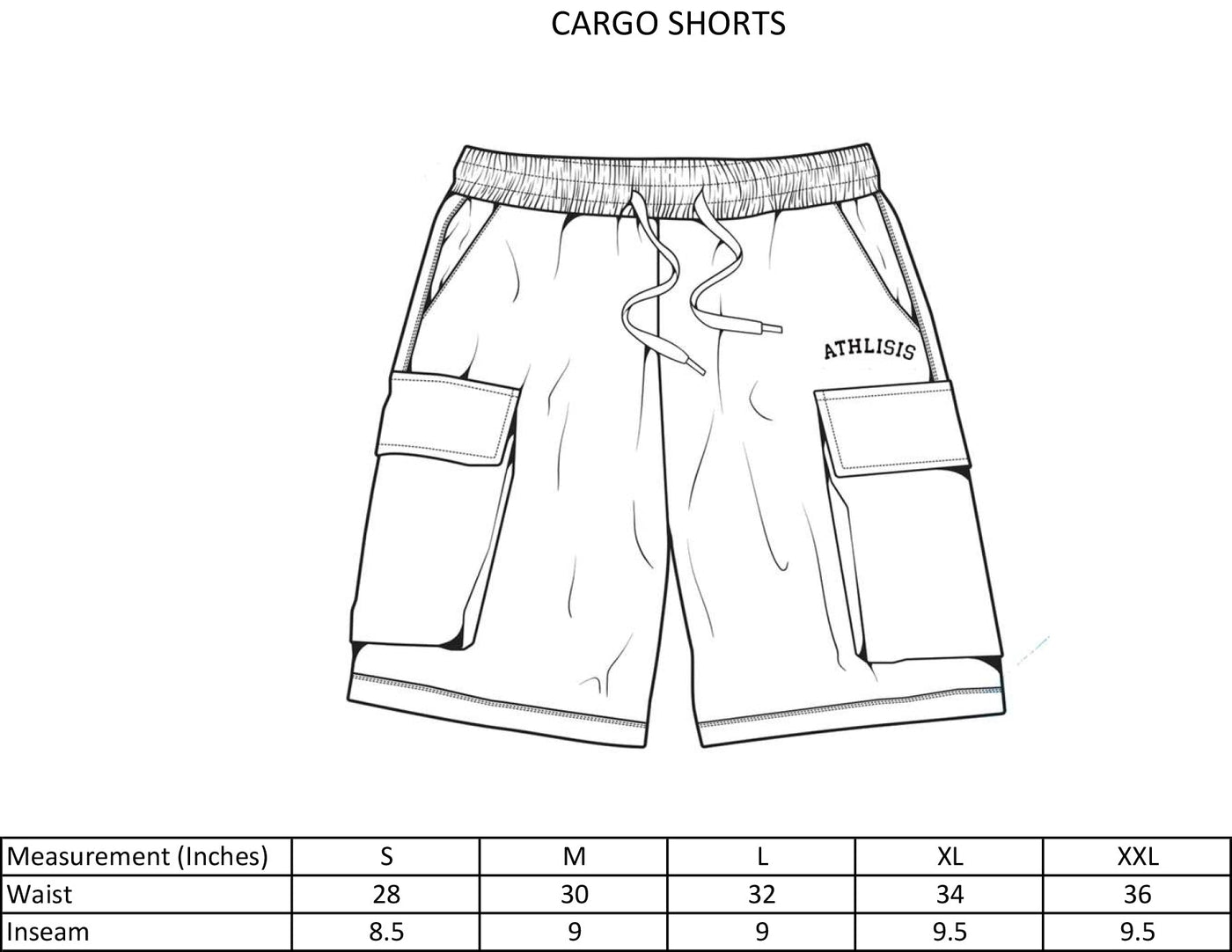 Cargo Shorts Black Athlisis Sports