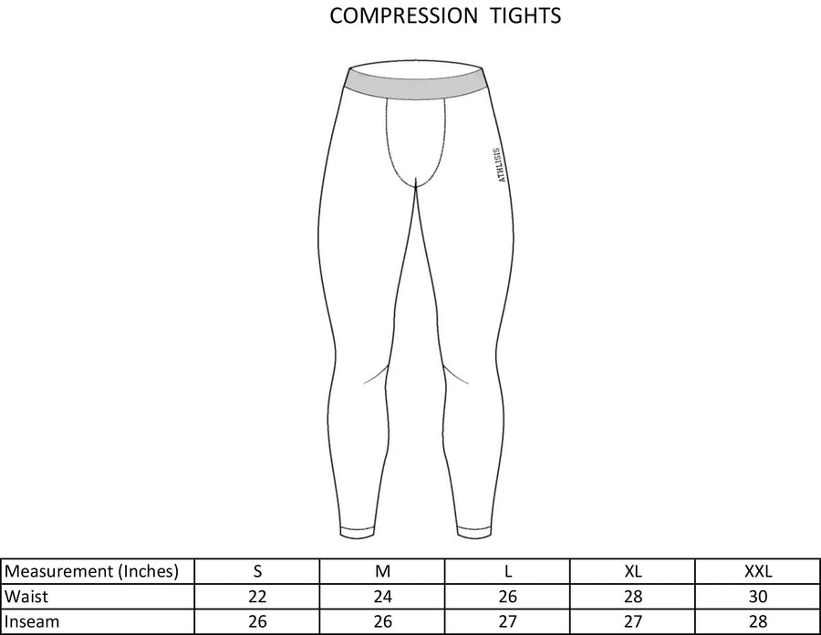 Nylon Basic Compression Tights Black Athlisis Sports