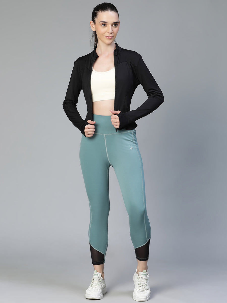 Sculpt Crop Jacket Black