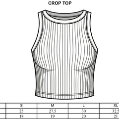 Ribbed Crop Top Gray