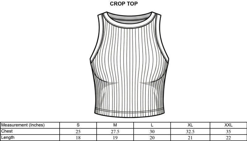 Ribbed Crop Top Gray