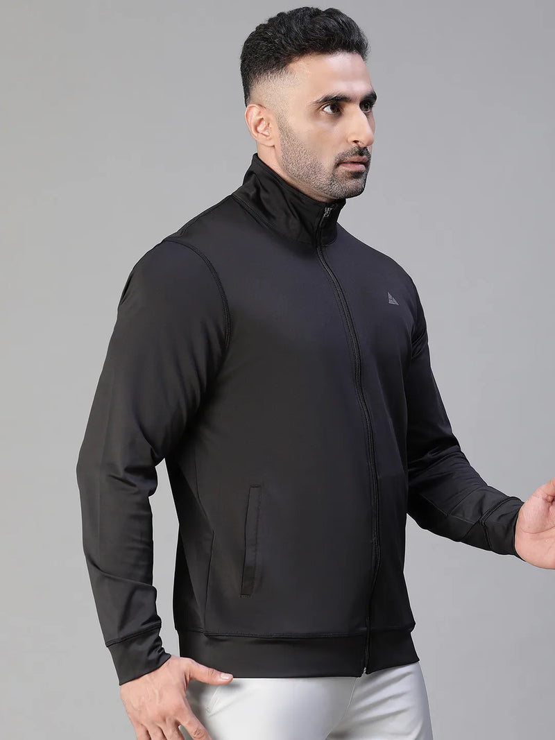 Basic Zipper Jacket Black