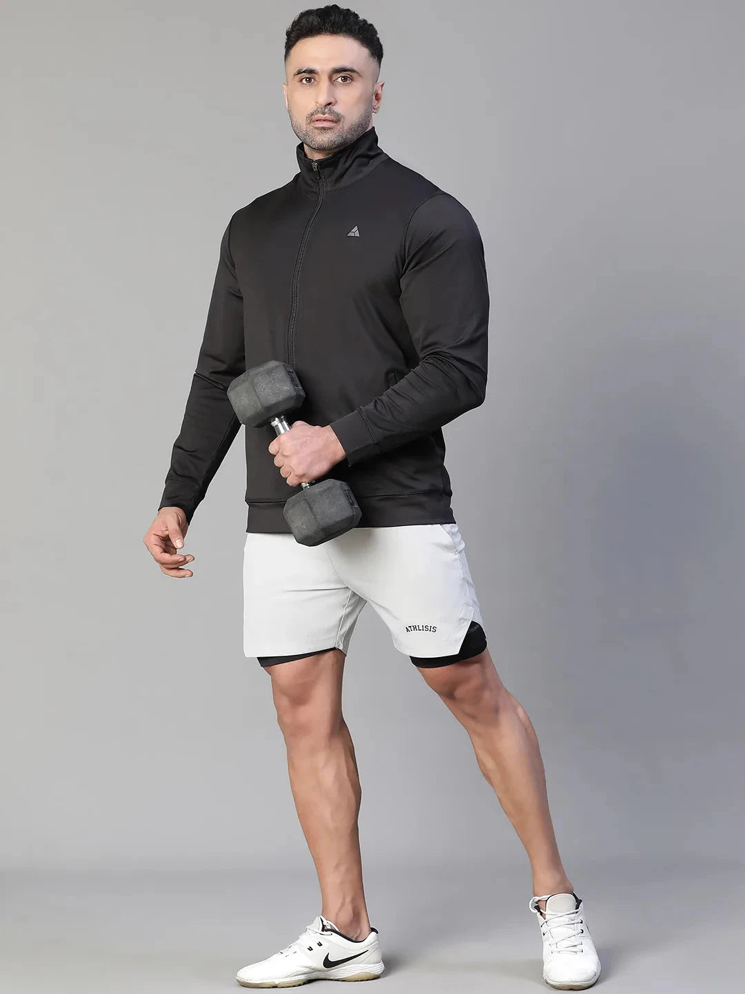 Basic Zipper Jacket Black Athlisis Sports