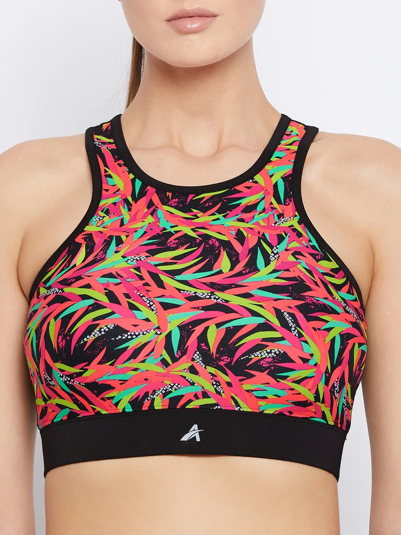 Floral Print Sports Bra