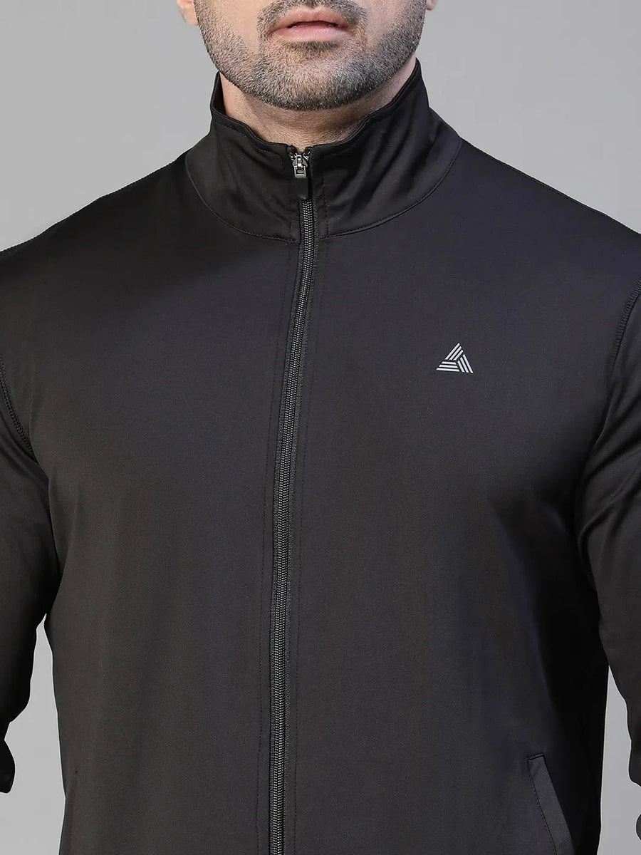 Basic Zipper Jacket Black Athlisis Sports