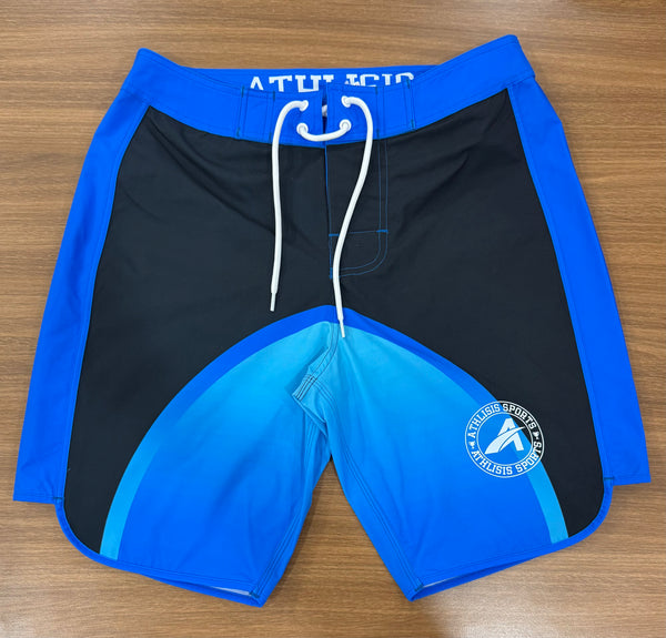 Blue Black Bubble Elite Men's physique Shorts