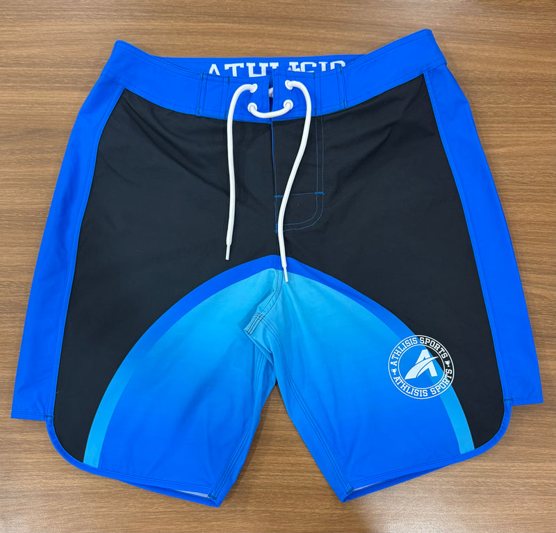 Blue Black Bubble Elite Men's physique Shorts