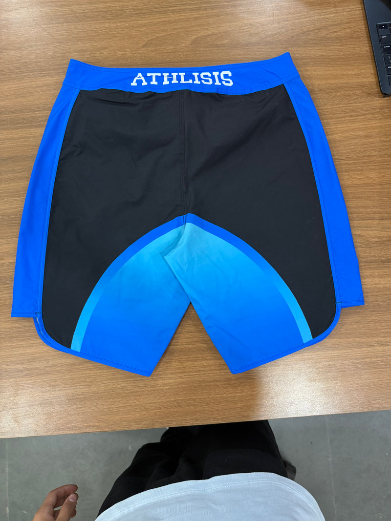 Blue Black Bubble Elite Men's physique Shorts