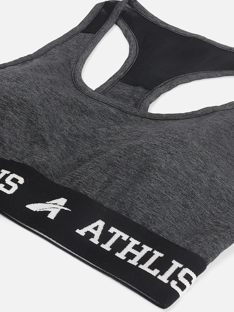 Typography Non-Wired Lightly Padded Workout Bra Athlisis Sports