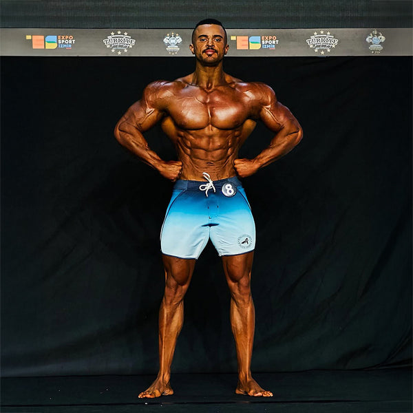 Charret blue Men's Physique Shorts