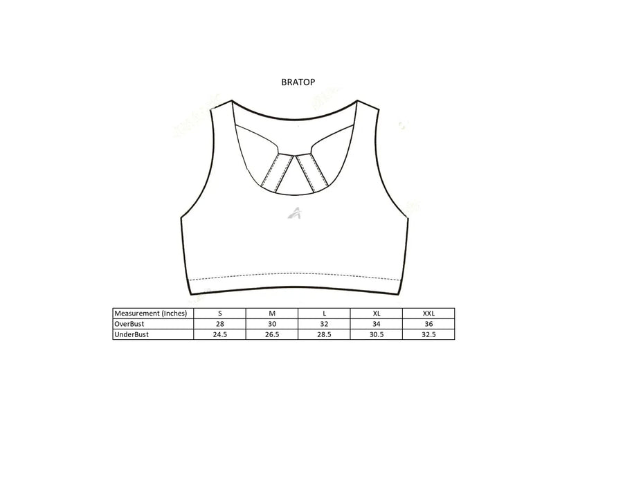 Dual Tone Sports Bra B&W Athlisis Sports