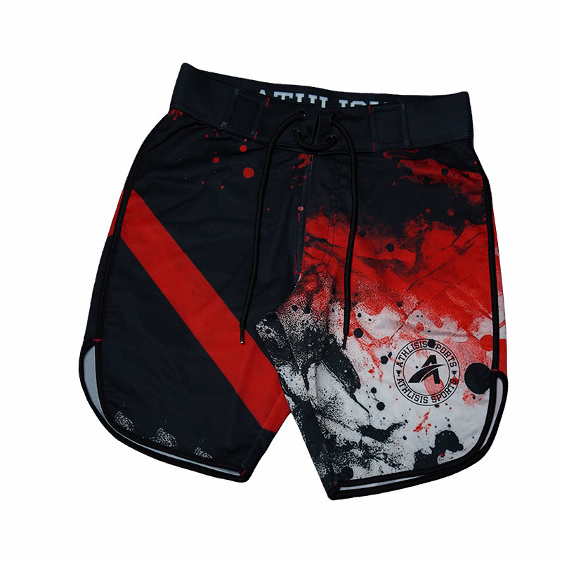 Red Splash Down Men's Physique Shorts