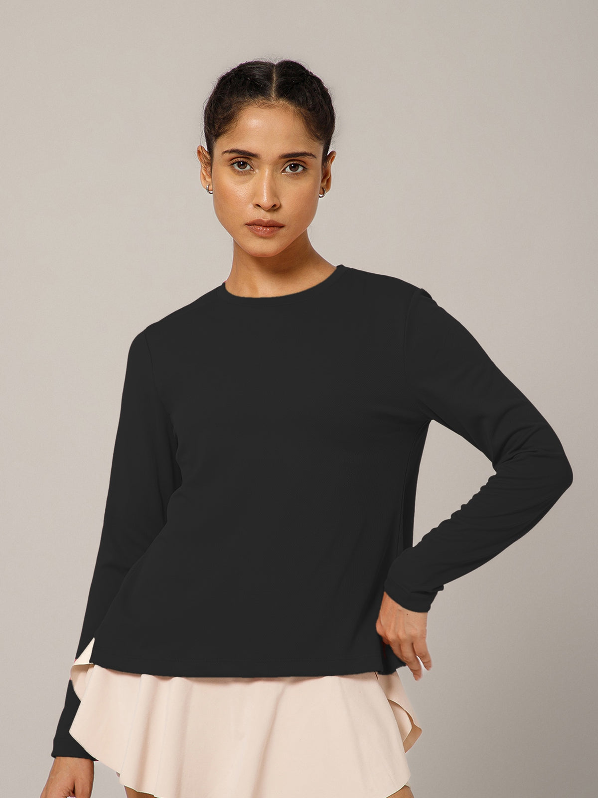 Breeze Crossover Full Sleeve T-shirt Black
