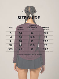 Back Pleat Long Sleeve T-shirt Maroon